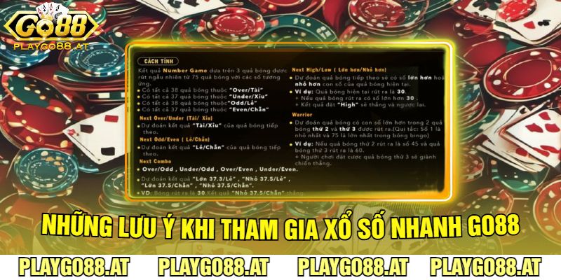 Những Lưu Ý Khi Tham Gia Xổ Số Nhanh Go88 